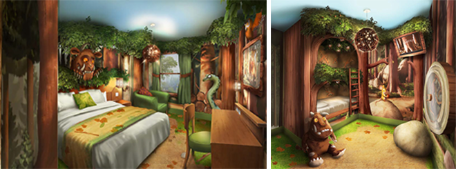 Gruffalo themed hotel rooms in the Chessington Safari Hotel Gruffalo themed hotel rooms in the Chessington Safari Hotel